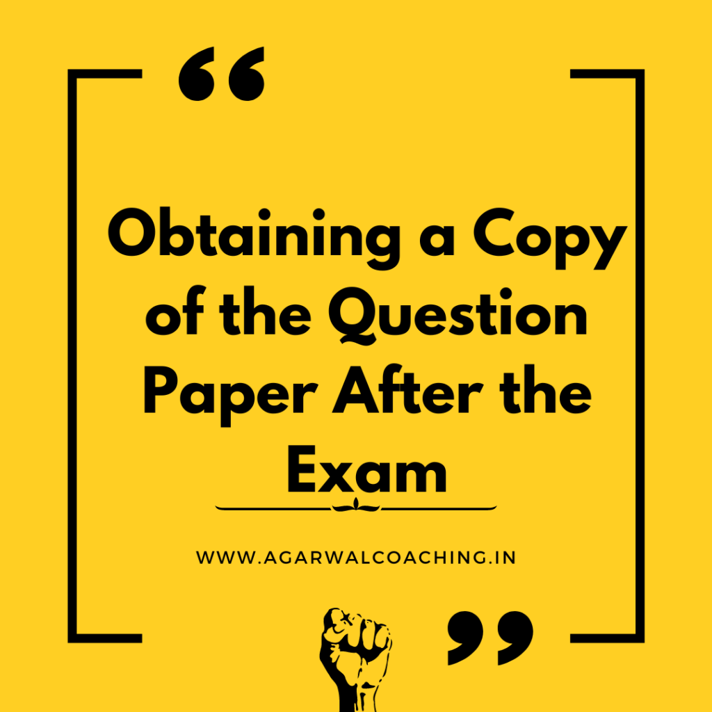 CA Foundation Exam: Obtaining a Copy of the Question Paper After the Exam