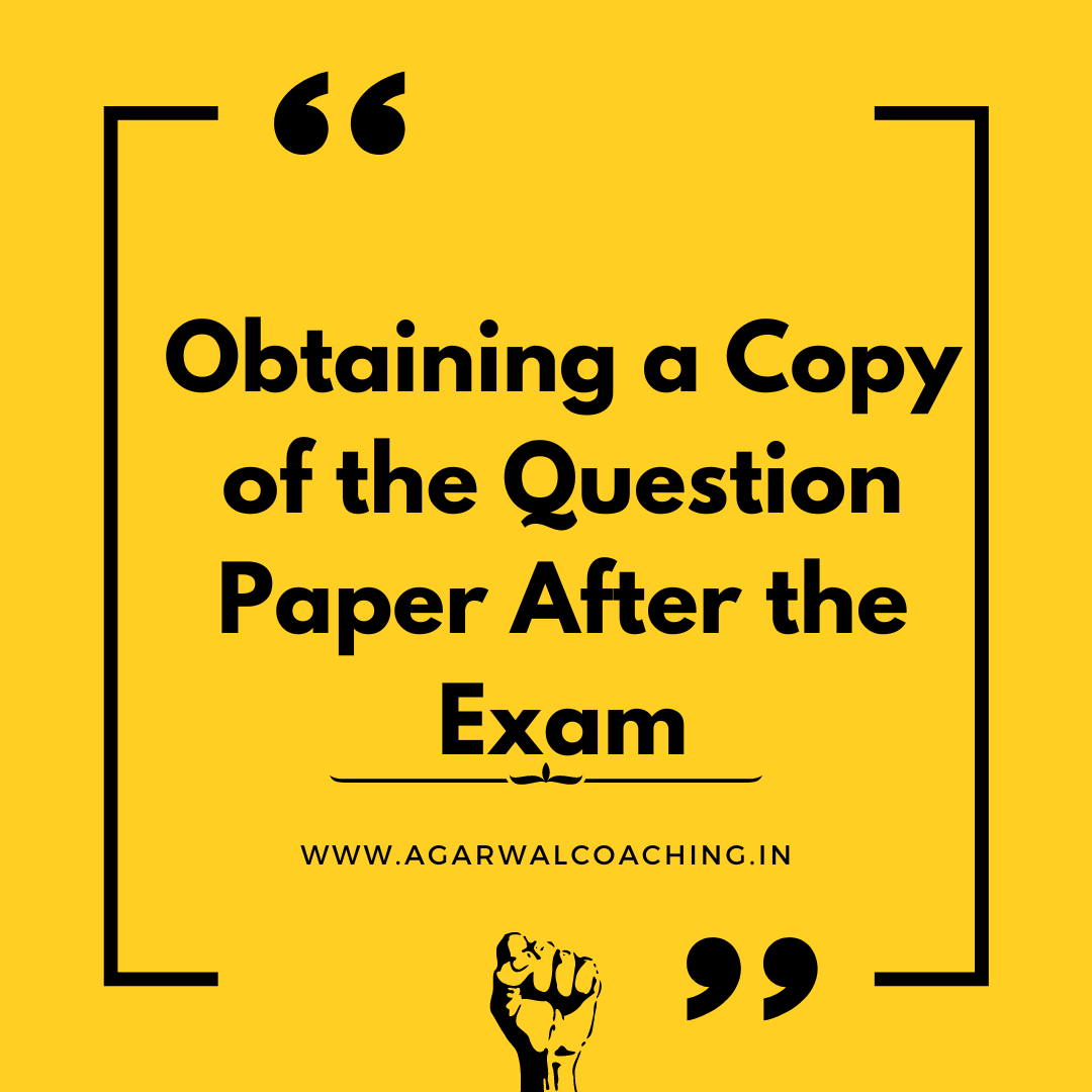 CA Foundation Exam: Obtaining A Copy Of The Question Paper After The ...