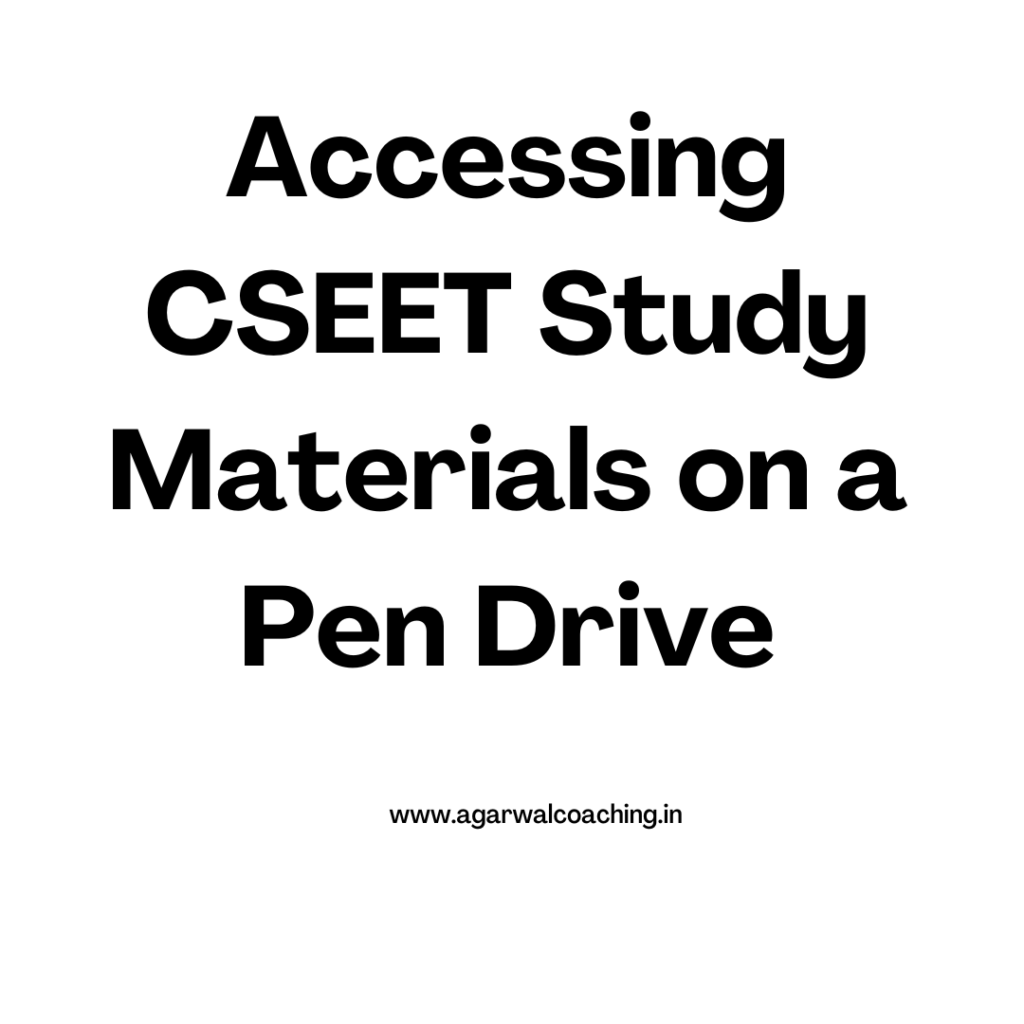 Portable Knowledge: Accessing CSEET Study Materials on a Pen Drive